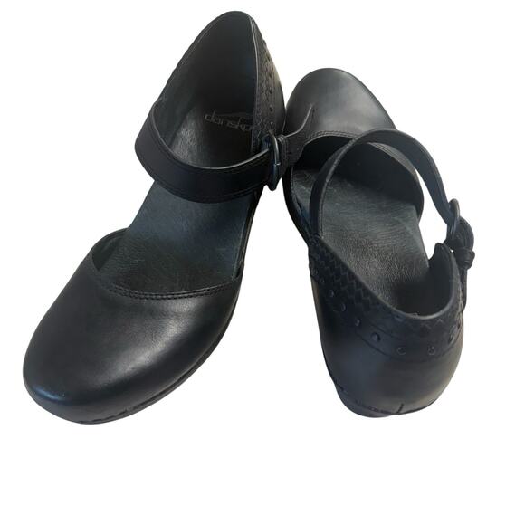 Dansko Makenna Black Genuine Leather Mary Jane Clogs size 40(9.5-10) - Picture 6 of 16